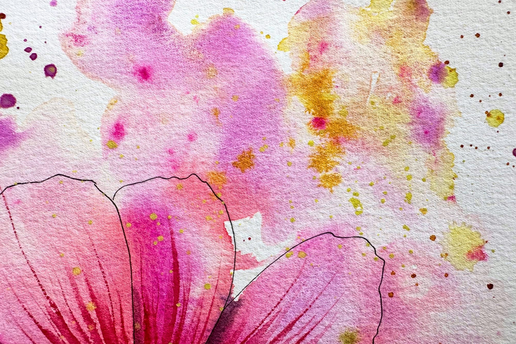 Soft gradients painted wet in wet on damp paper