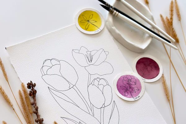 Using Watercolor Templates – Why They Aren't Cheating, but Make Getting Started Easier